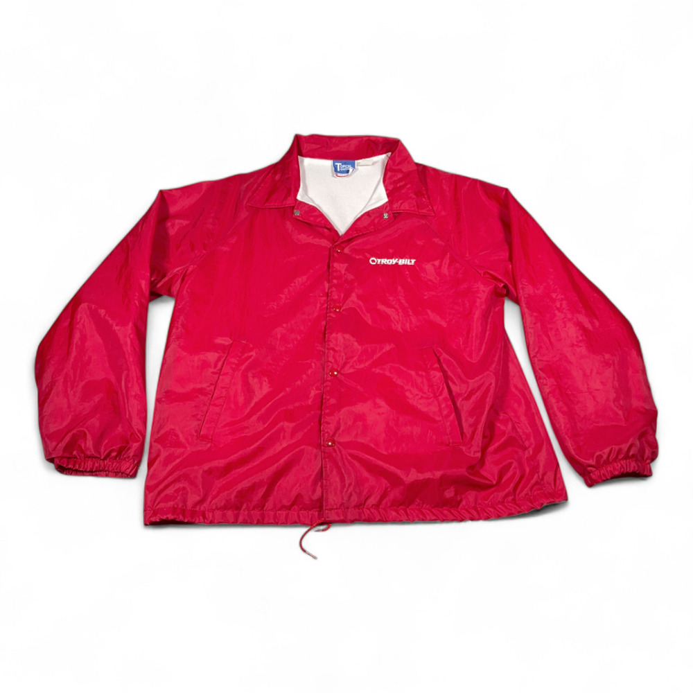 Vintage Troy Bilt Jacket Adult EXTRA LARGE Red Movers Coach Crew Team USA 90s